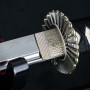 katana Hatten Japanese Sword - T-10 Folded Steel, Real Choji Hamon, Yokote