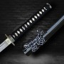 katana Hatten Japanese Sword - T-10 Folded Steel, Real Choji Hamon, Yokote