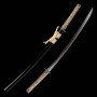 katana Tsunami White Japanese Sword - T-10 Carbon Steel, Real Choji Hamon, Yokote