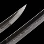 katana Tsunami White Japanese Sword - T-10 Carbon Steel, Real Choji Hamon, Yokote