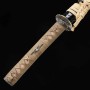 katana Tsunami White Japanese Sword - T-10 Carbon Steel, Real Choji Hamon, Yokote