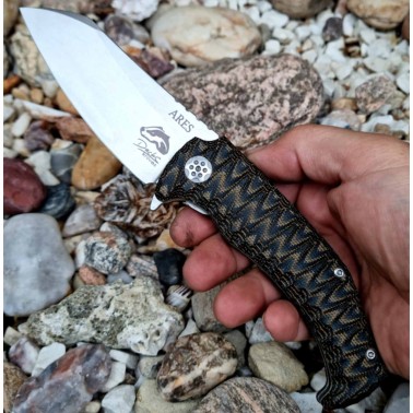 zavírací nůž ARES - linerlock, axiální ložiska LIMITED - stonewash N690