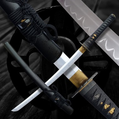 SAKUMA Japanese Wakizashi z oceli AISI 1095 s reálným hamonem Choji