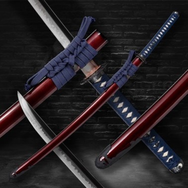 Tsunami Japanese Katana - T-10 Steel, Yokote - Choji Midare Hamon