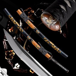 Pine Japanese Katana - T-10 Steel, Yokote - Suguha Hamon