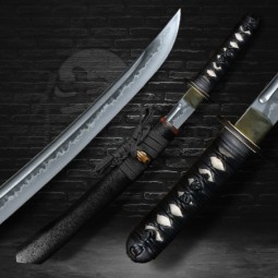 Musashi Japanese Wakizashi/Tanto - T-10 Steel, Choji Hamon